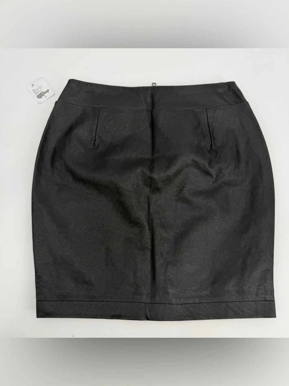 Charlotte Russe Skirt Women’s S Black Faux Leather Mini Floral Embroidery Zipper